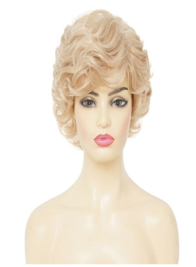 Dai Cloud Short Blonde Curly Wigs for Women Synthetic Natural Looking Daily Party Halloween Wig for White Women - Image 2